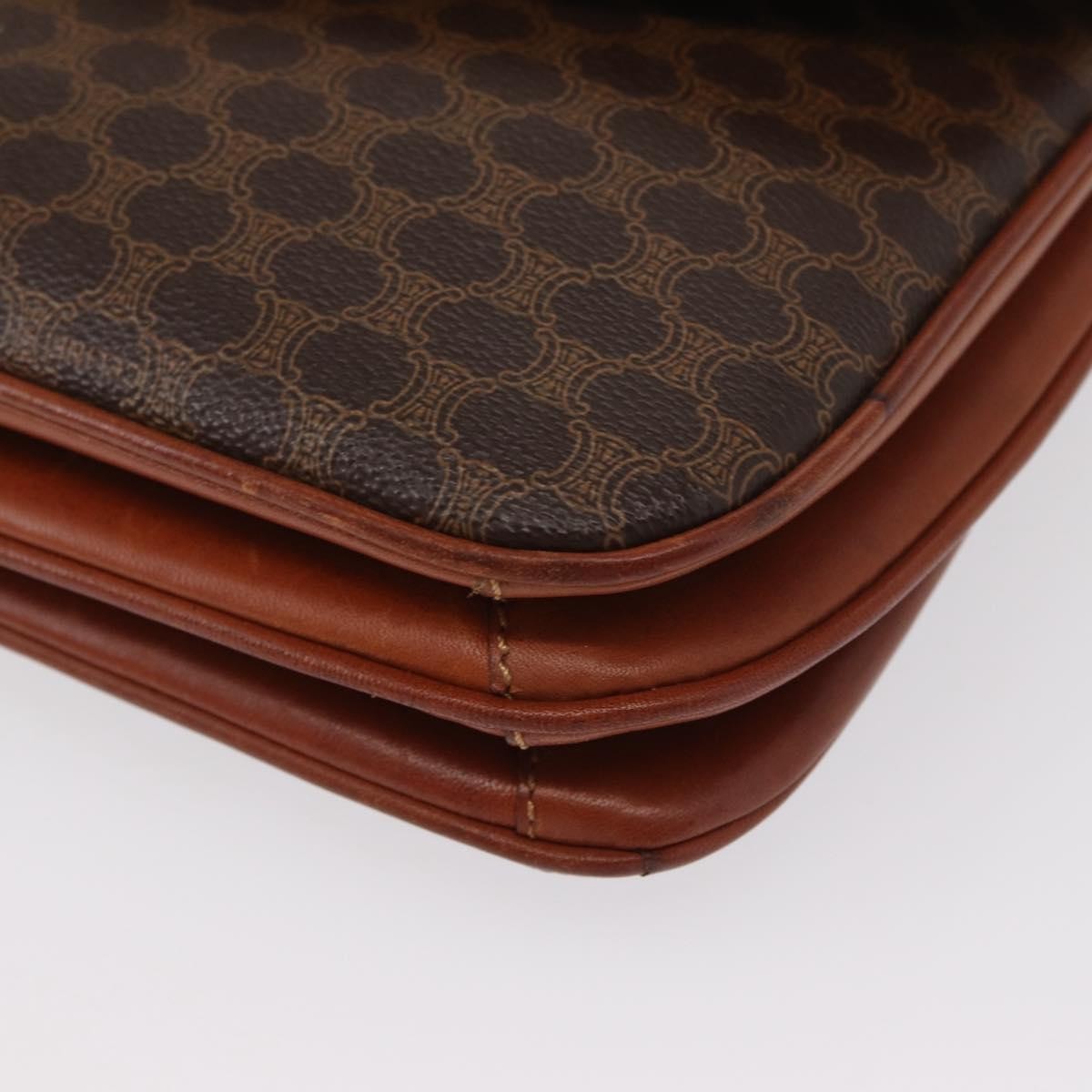 Celine Vintage Canvas Brown Canvas Shoulder Bag Bag (Pre-Owned)
