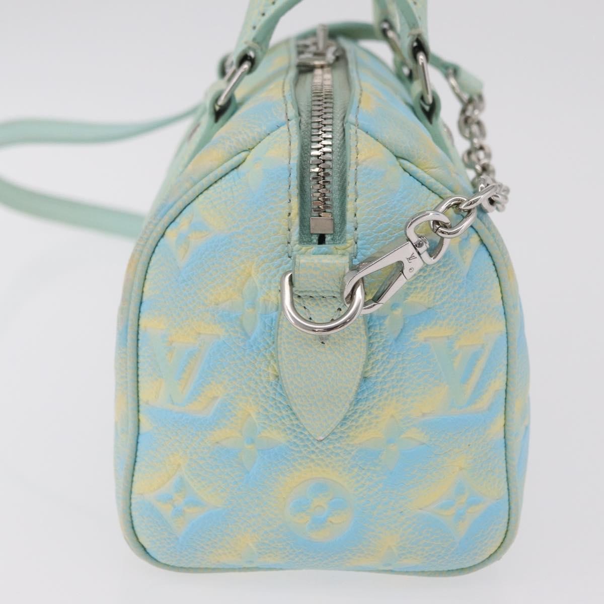 Louis Vuitton Speedy Bandouliere Stardust Monogram Empreinte Leather Green Leather Handbag (Pre-Owned)