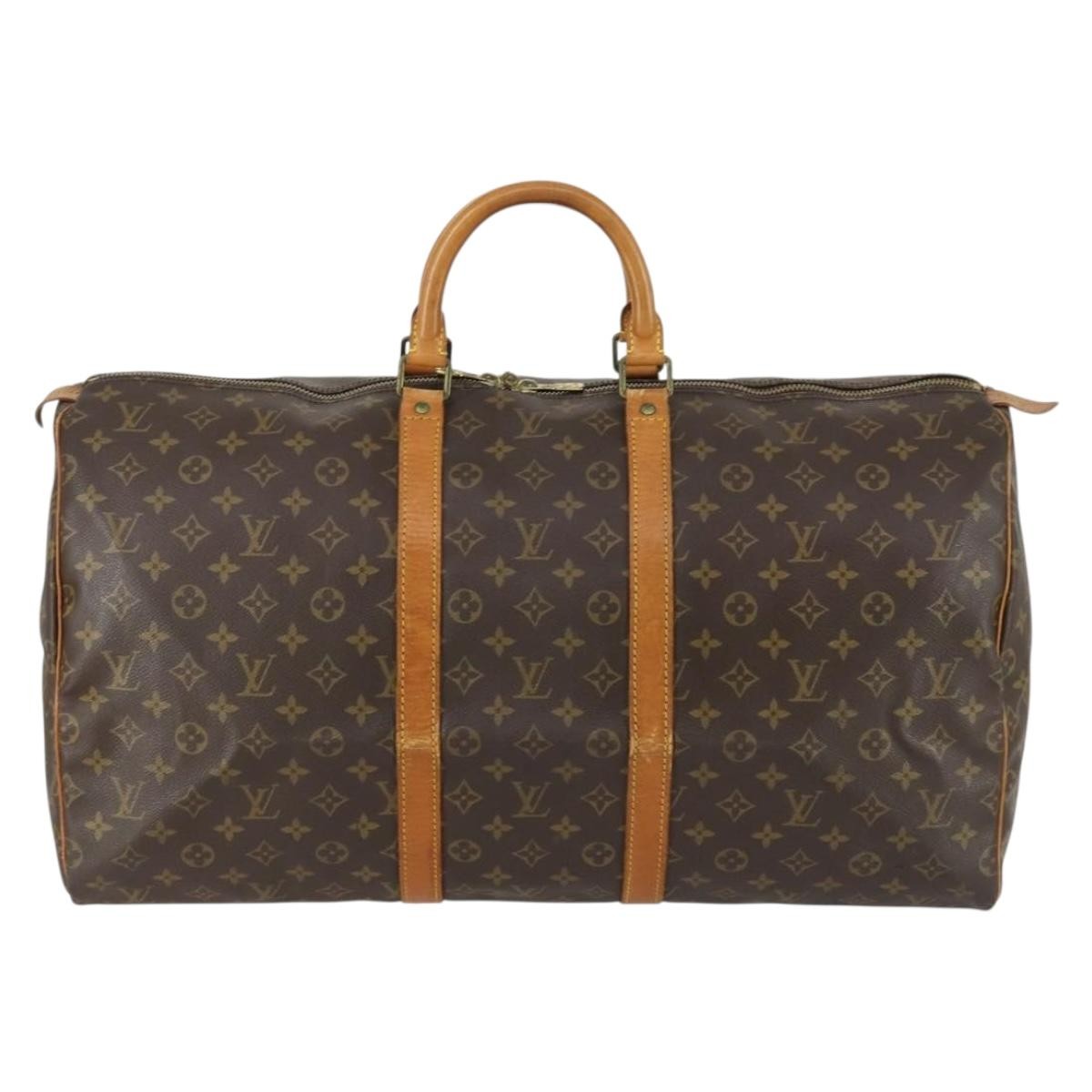 Louis Vuitton Keepall Monogram Canvas Brown Canvas Travel Bag Bag (Pre-Owned)