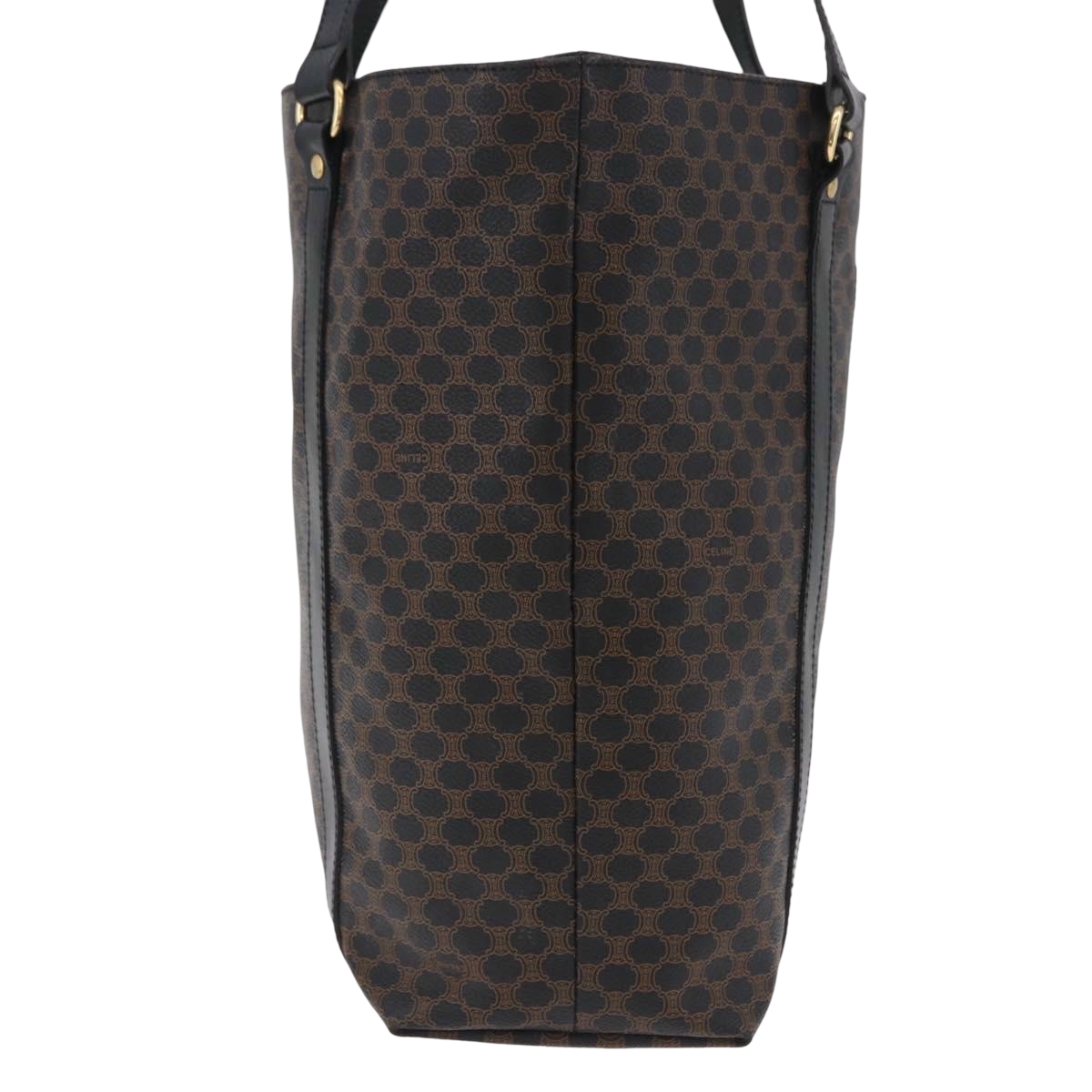 Celine Vintage Macadam Canvas And Leather Black Canvas Shoulder Bag Bag (Pre-Owned)