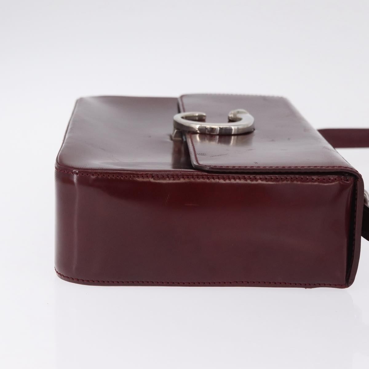 Cartier Panthère Shoulder Patent Leather Burgundy Patent_Leather Shoulder Bag Bag (Pre-Owned)