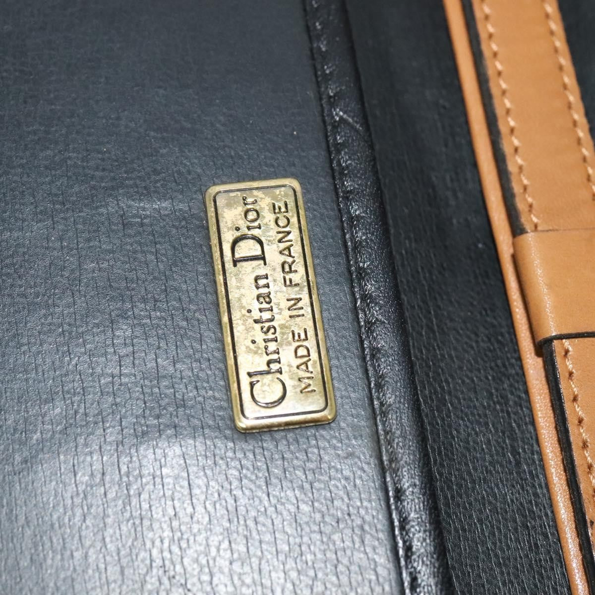 Christian Dior Vintage Cd Flap Leather Black Leather Shoulder Bag Bag (Pre-Owned)