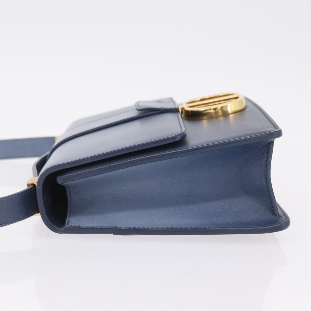 Christian Dior 30 Montaigne Flap Gradient Leather Blue Leather Shoulder Bag Bag (Pre-Owned)