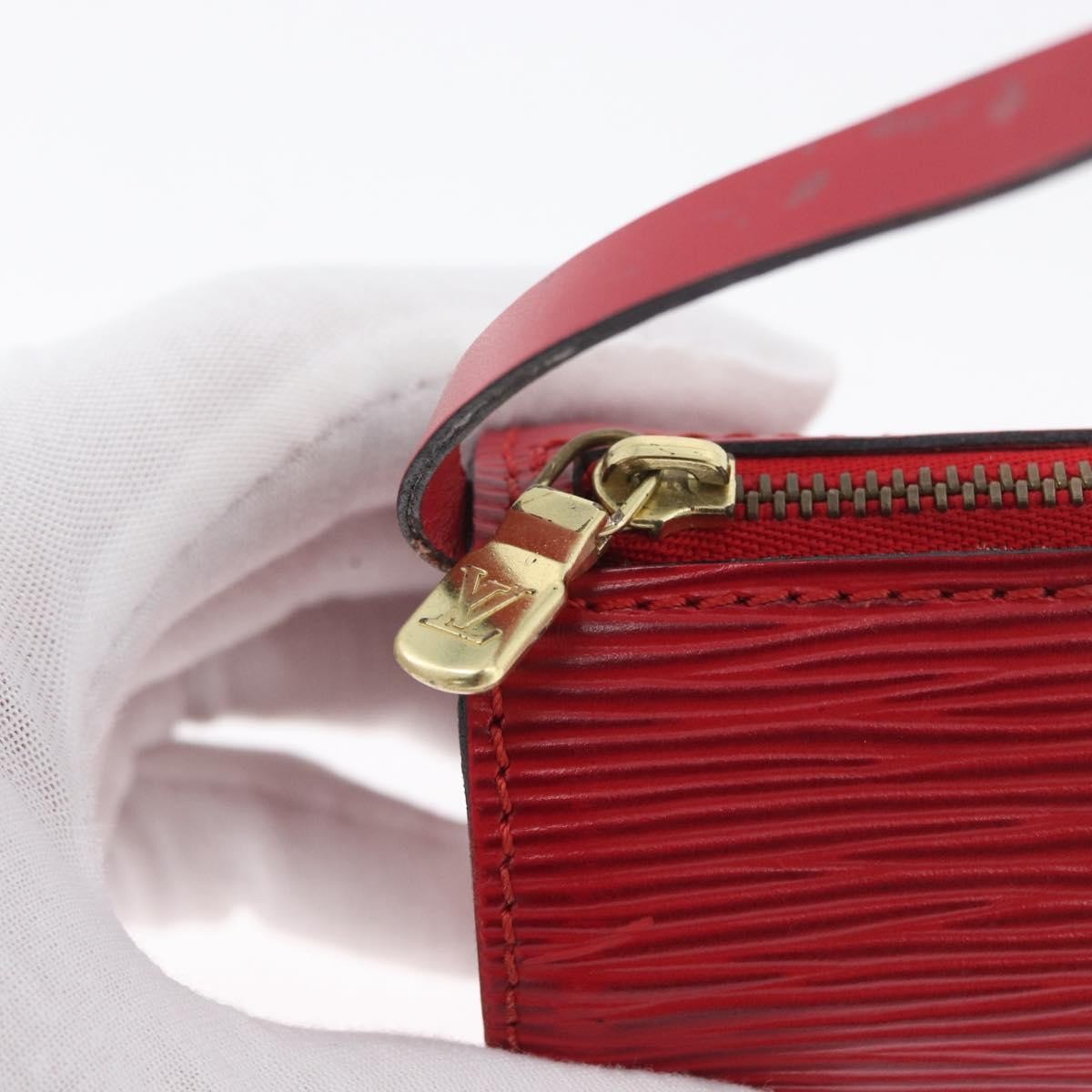 Louis Vuitton Soufflot Pochette Epi Leather Red Leather Clutche & Pouche Bag (Pre-Owned)