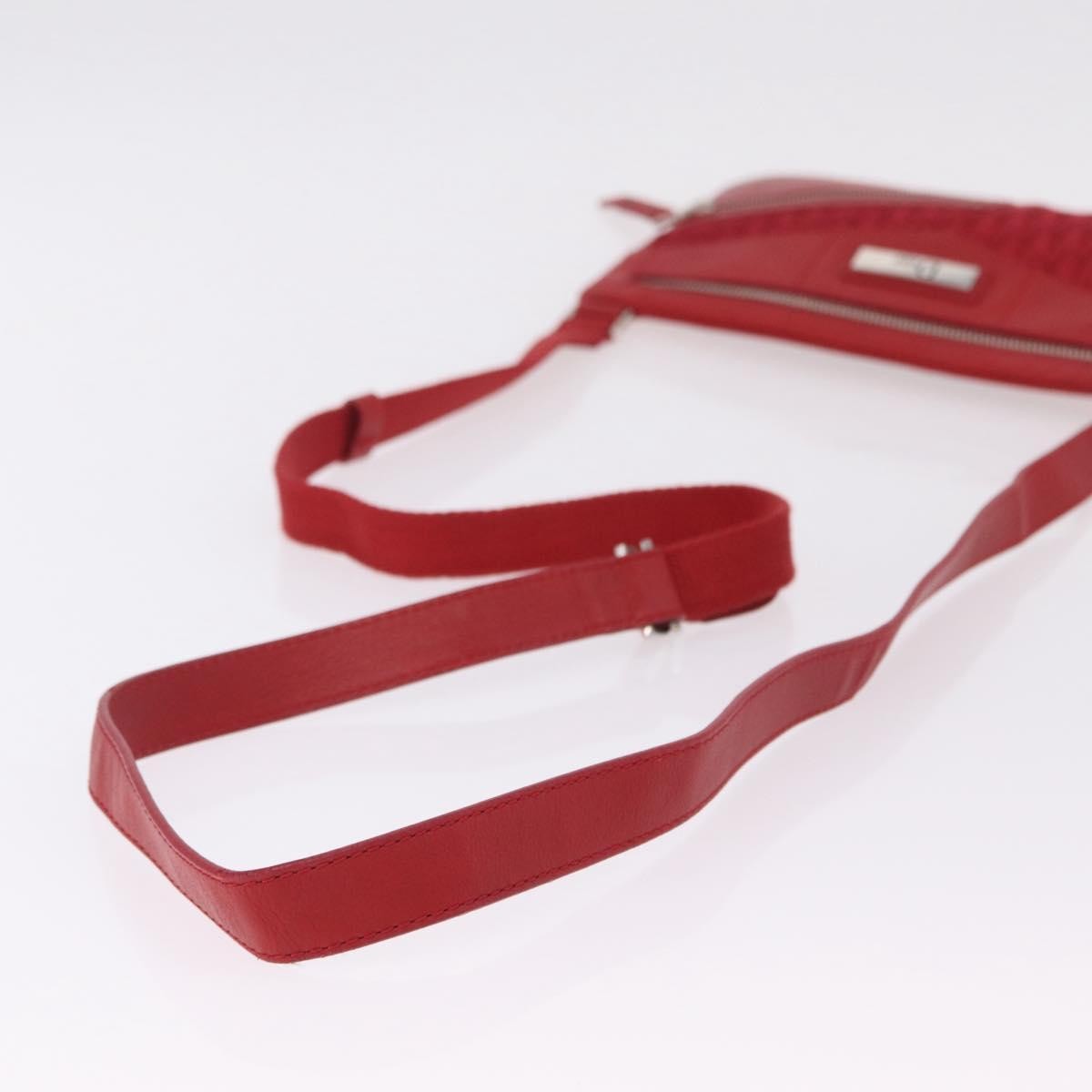Christian Dior Vintage Street Chic Diorissimo Canvas With Leather Red Canvas Shoulder Bag Bag (Pre-Owned)
