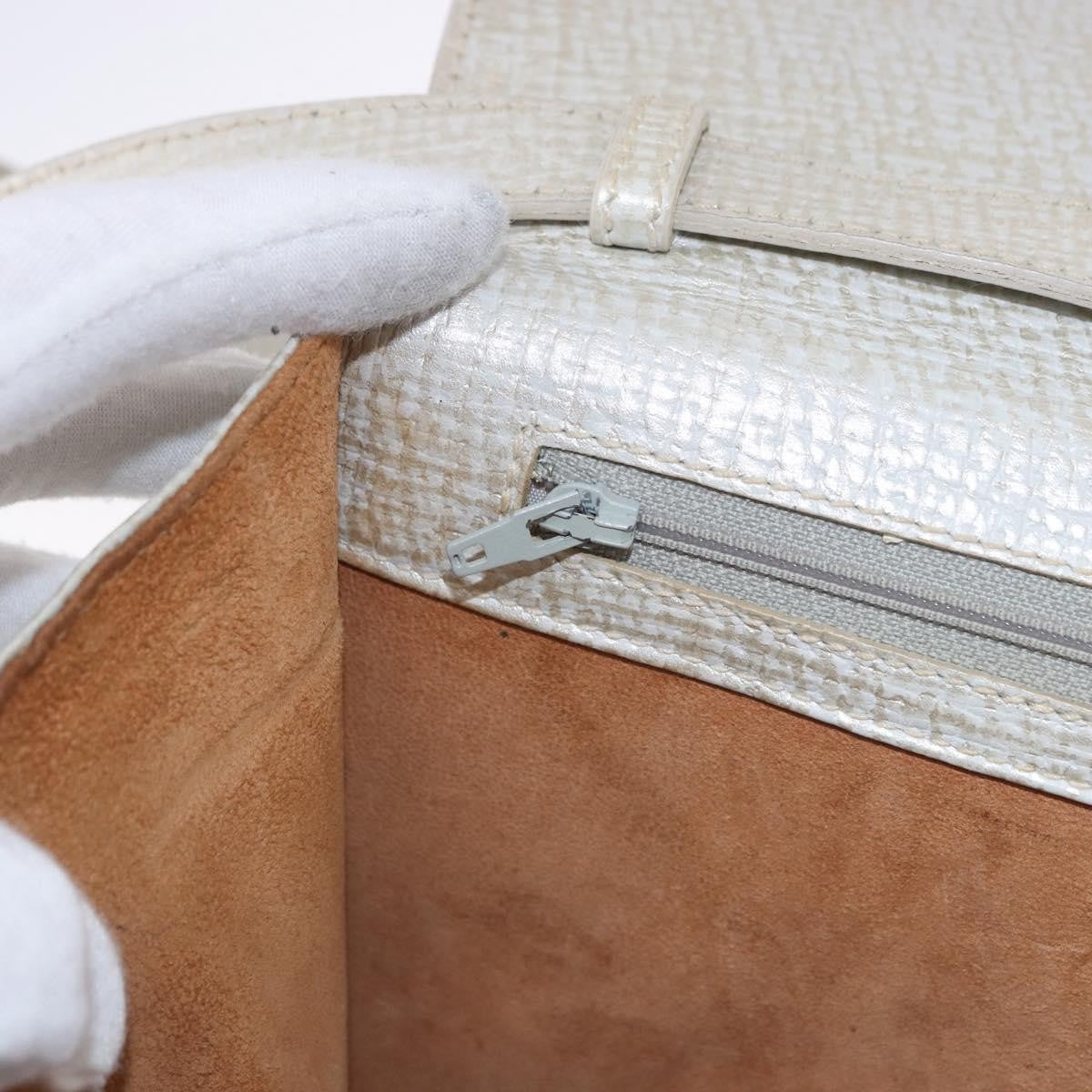 Loewe Barcelona Top Handle Leather Silver Leather Handbag (Pre-Owned)