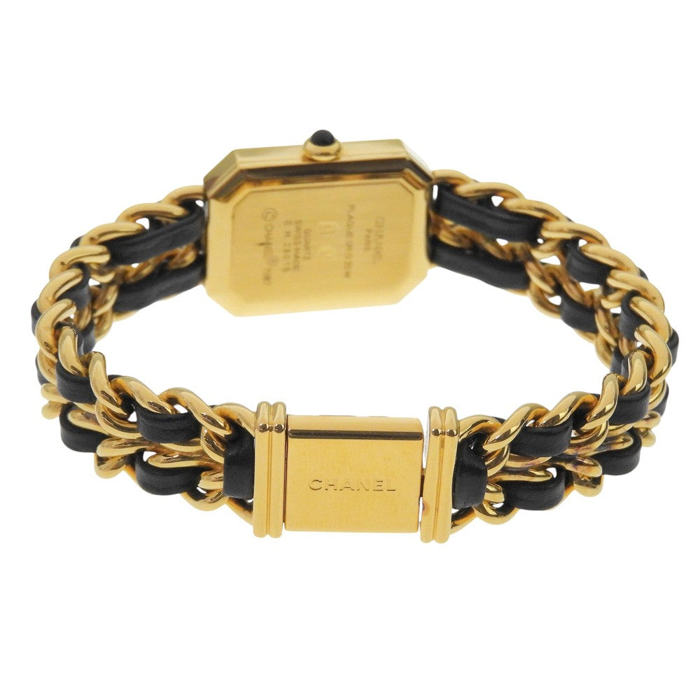 Chanel Premiere Rock Quartz Plated Metal And Leather Watch (Pre-Owned)