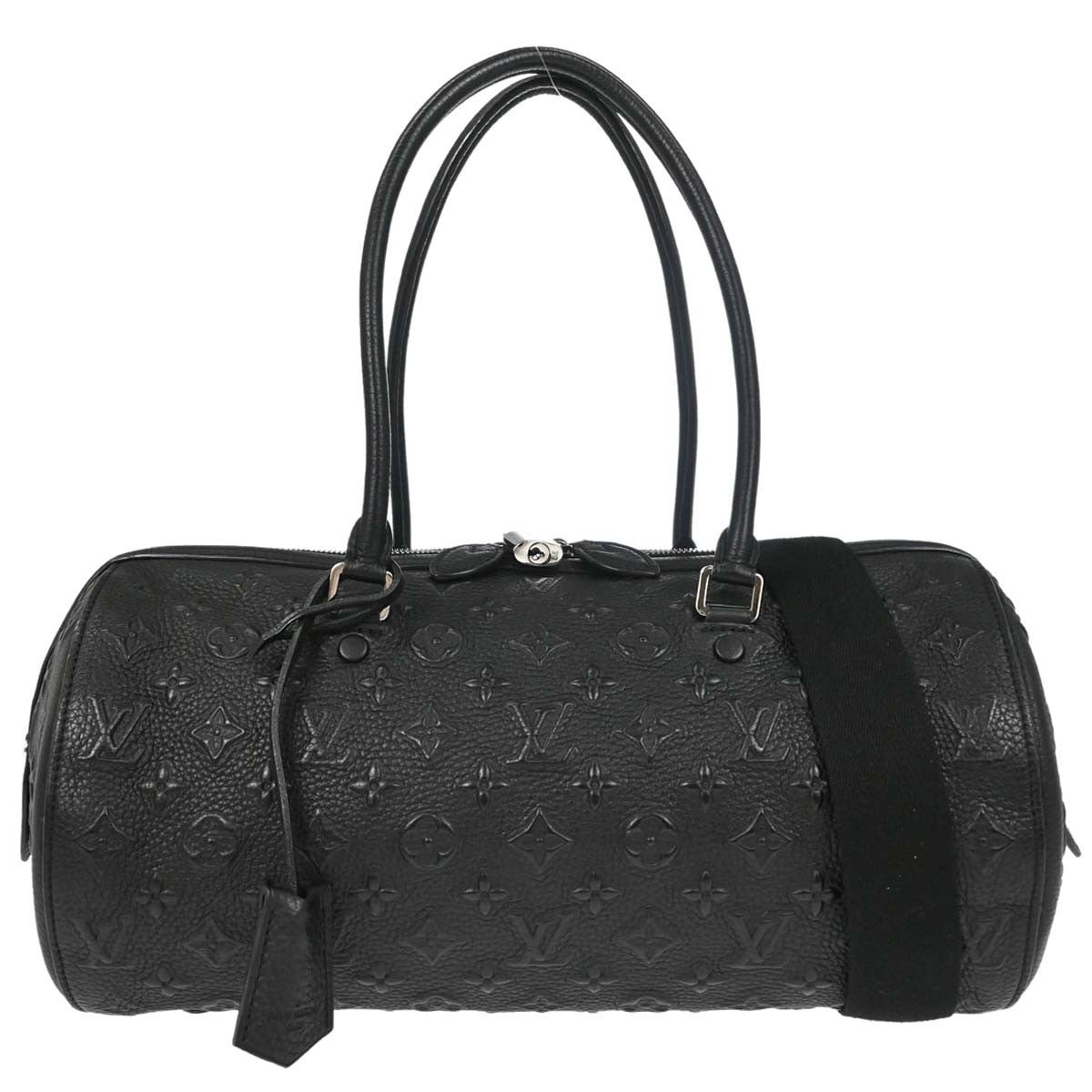 Louis Vuitton Papillon Monogram Black Leather Handbag (Pre-Owned)