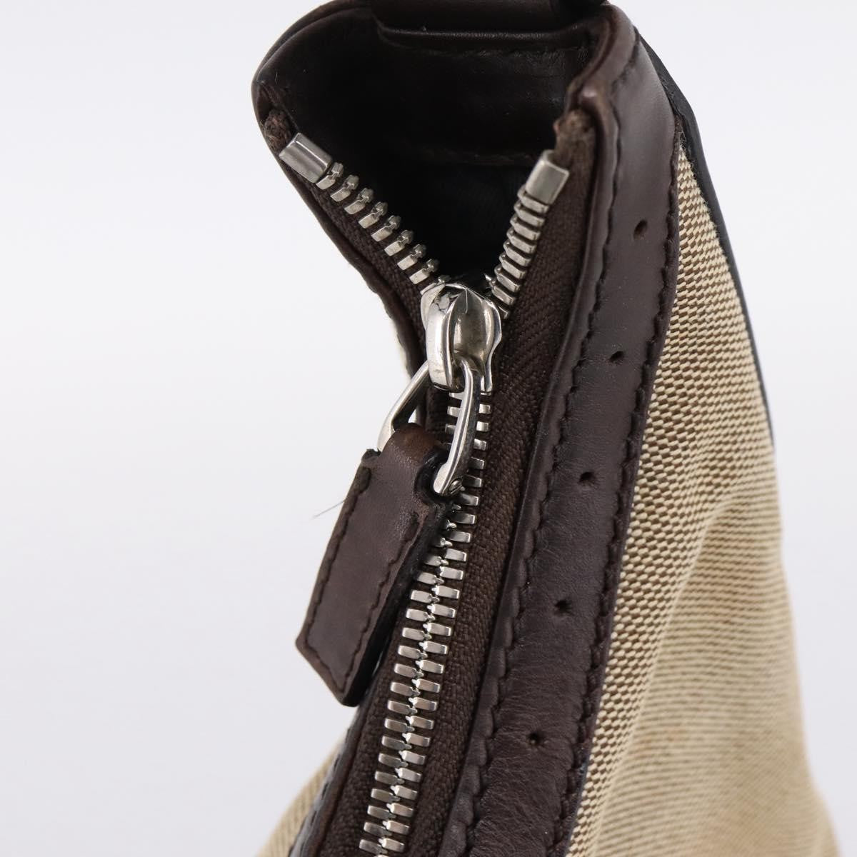 Gucci Reins Web Hobo Canvas Beige Canvas Shoulder Bag Bag (Pre-Owned)