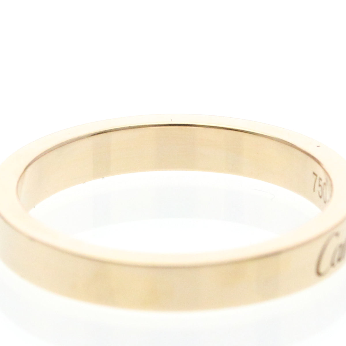 Cartier C De Cartier Wedding Band 18K Rose Gold Gold Pink_Gold Ring Jewelry (Pre-Owned)