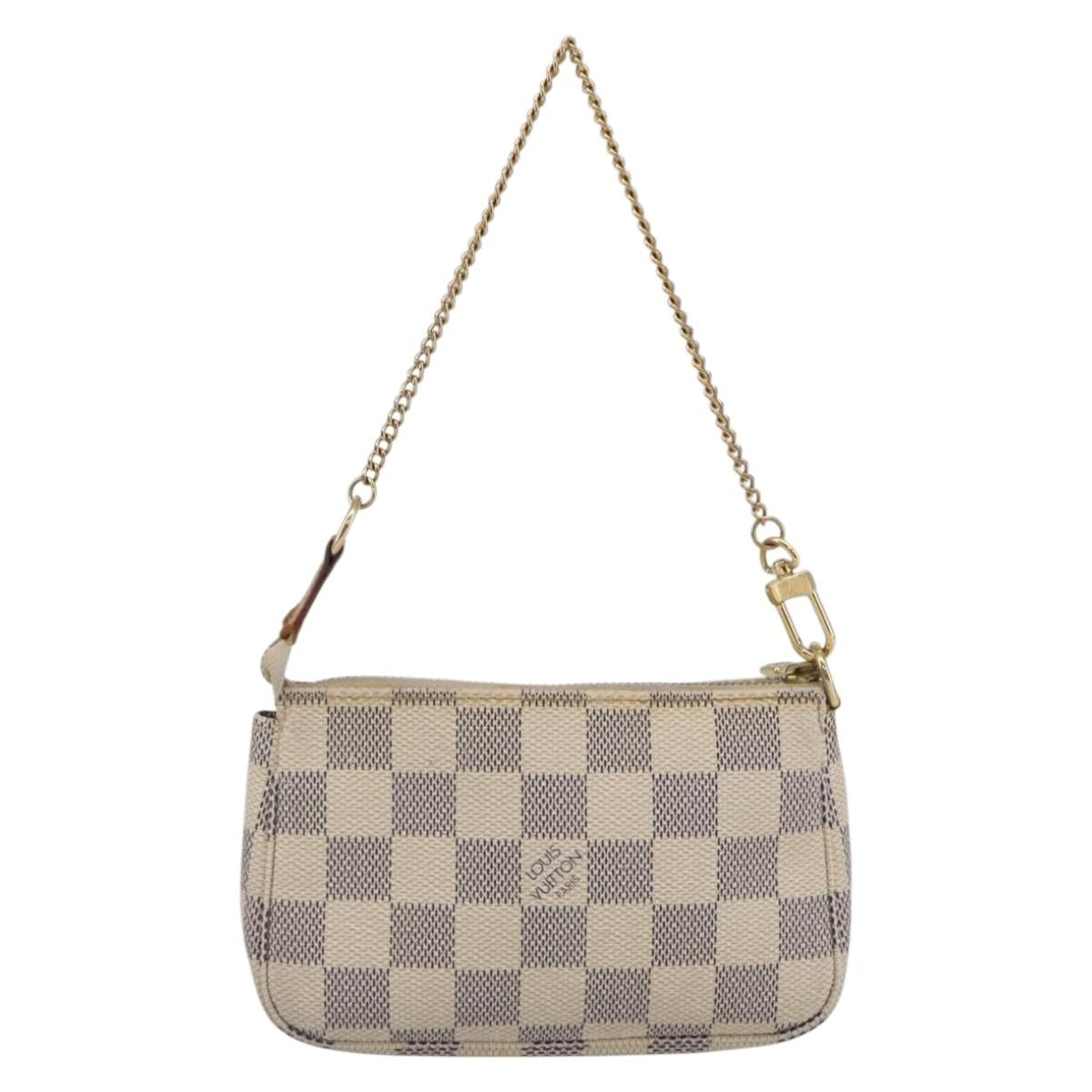 Louis Vuitton Mini Pochette Damier Beige Canvas Clutche & Pouche Bag (Pre-Owned)