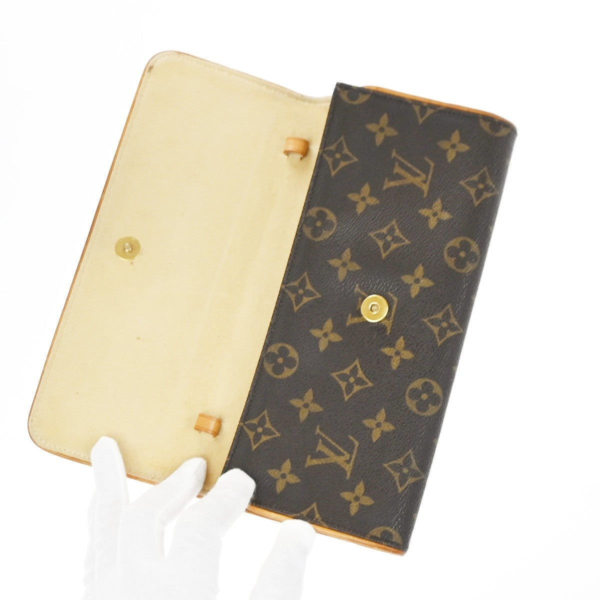 Louis Vuitton Twin Monogram Canvas Brown Canvas Clutche & Pouche Bag (Pre-Owned)