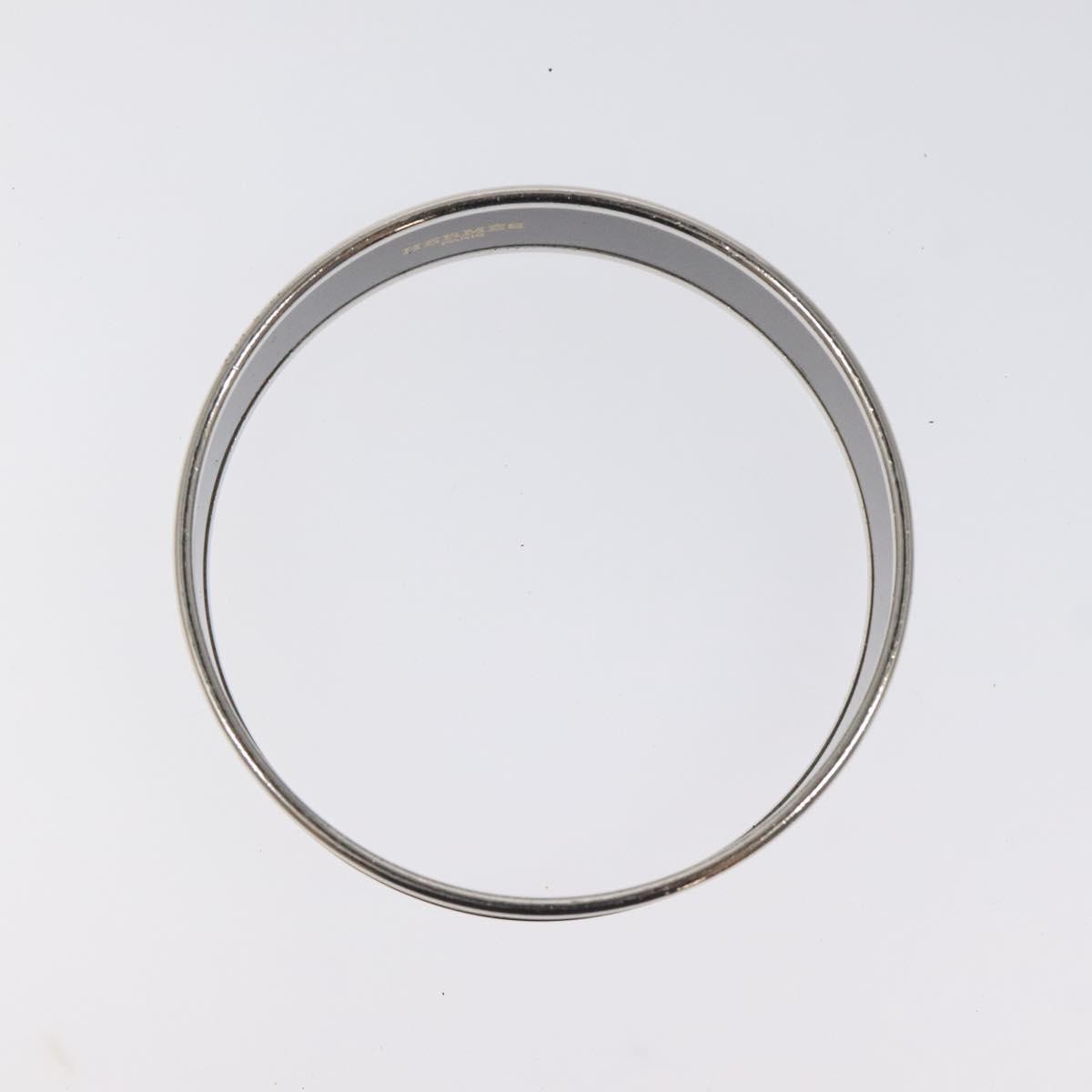 Hermes Caleche Bangle Enamel Blue Metal Bracelet Jewelry (Pre-Owned)