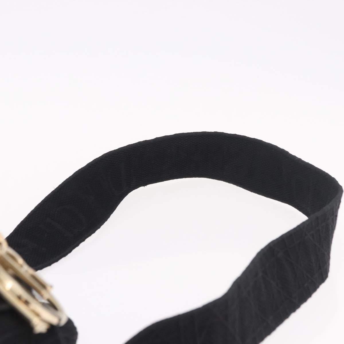 Christian Dior Lady Dior Black Canvas Handbag (Pre-Owned)