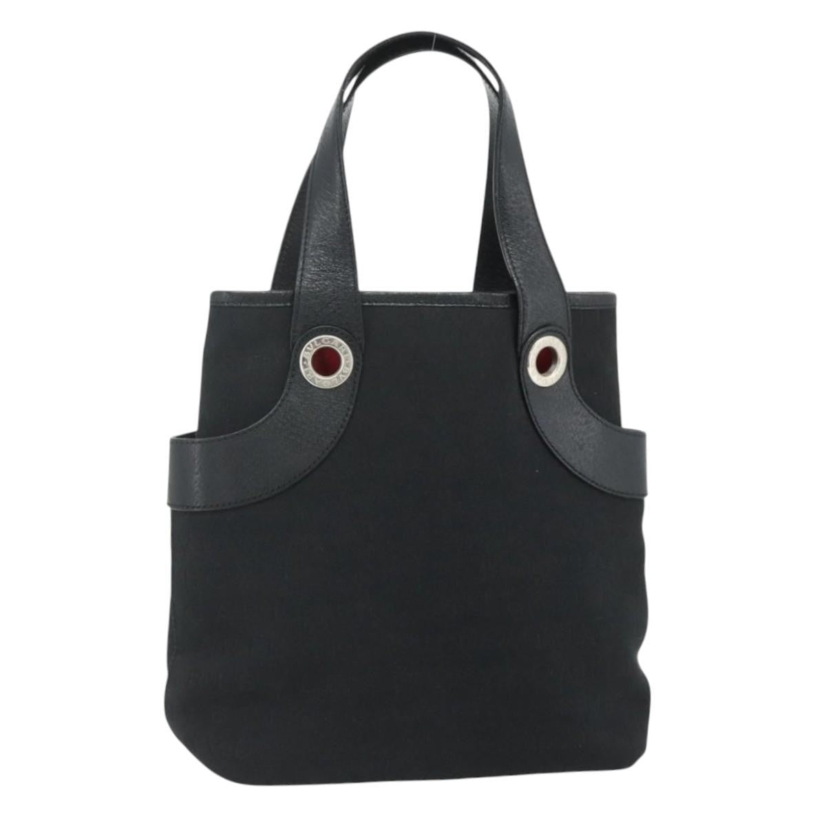 Bvlgari Logomania Canvas Black Canvas Shoulder Bag Bag (Pre-Owned)