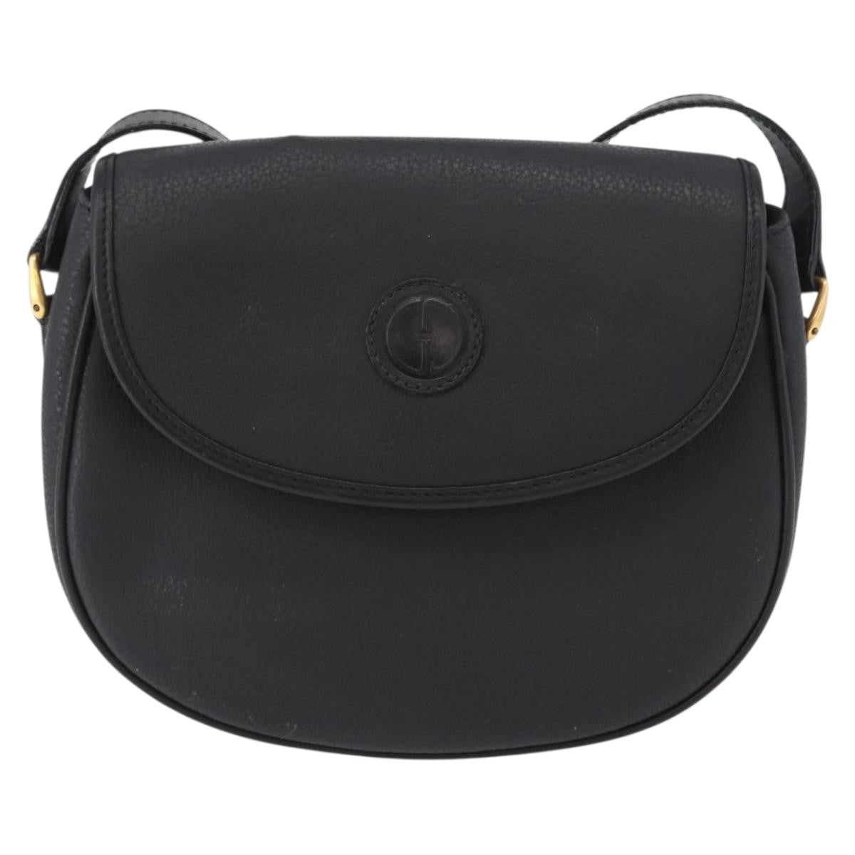 Gucci Vintage Leather Black Leather Shoulder Bag Bag (Pre-Owned)