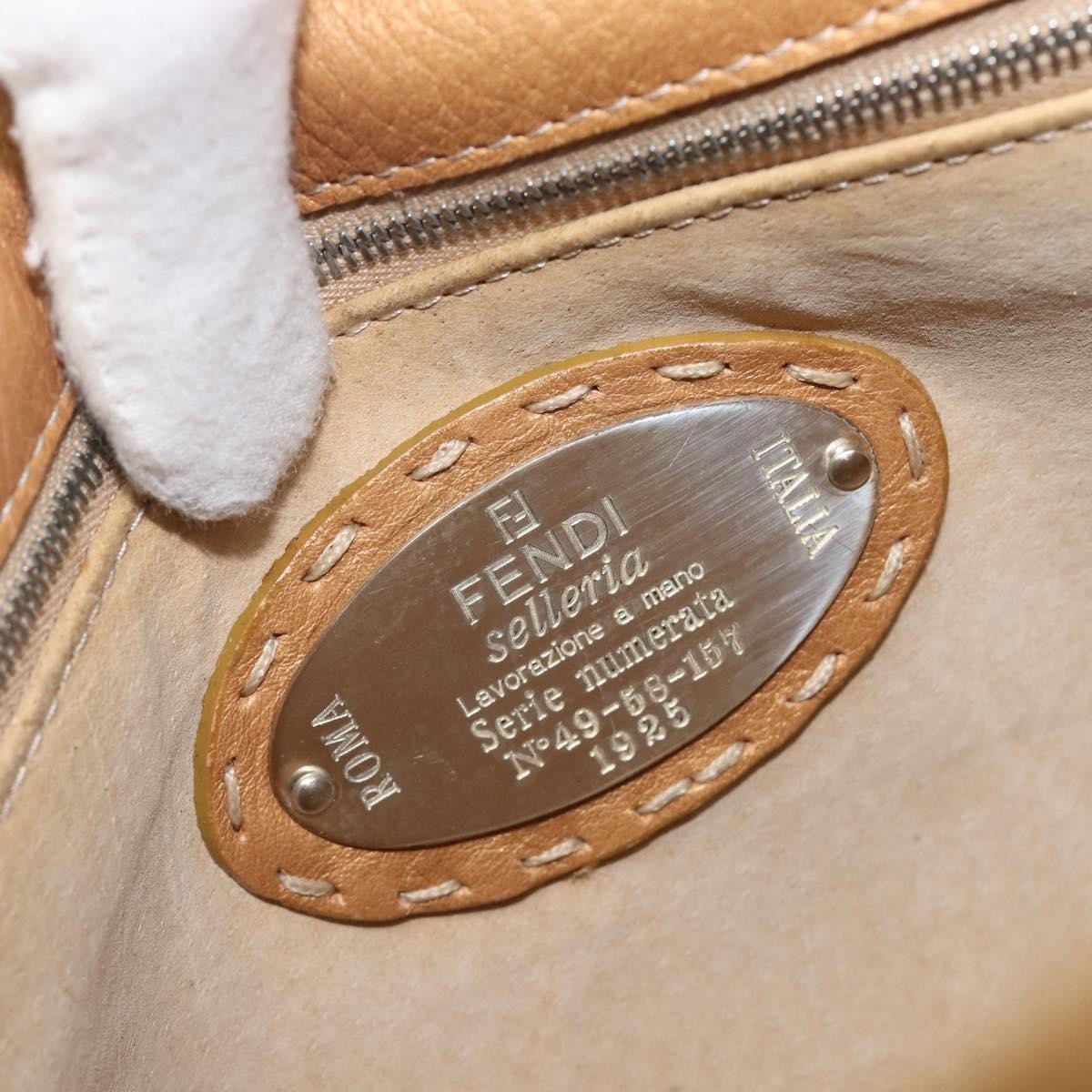Fendi Selleria Leather Brown Leather Shoulder Bag Bag (Pre-Owned)