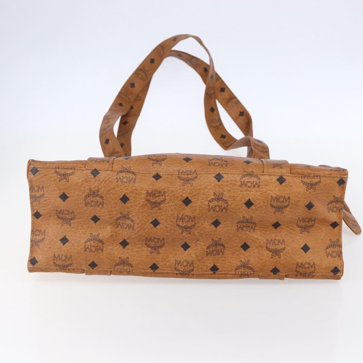 MCM Visetos Pvc Brown Canvas Shoulder Bag Bag (Pre-Owned)