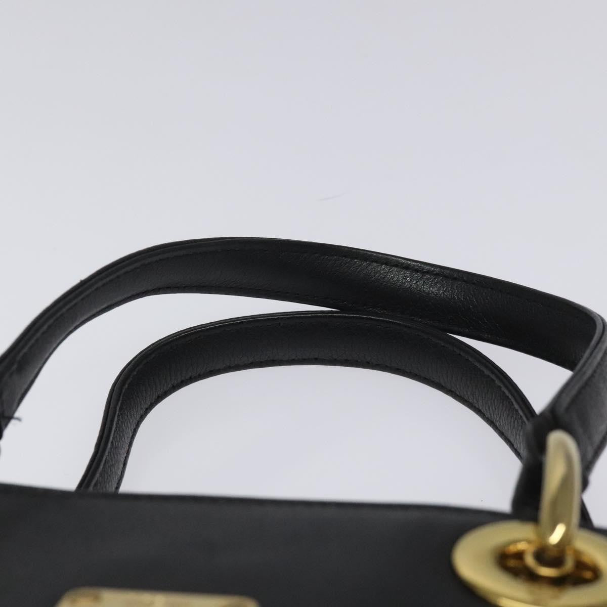 MCM Vintage Leather Black Leather Handbag (Pre-Owned)