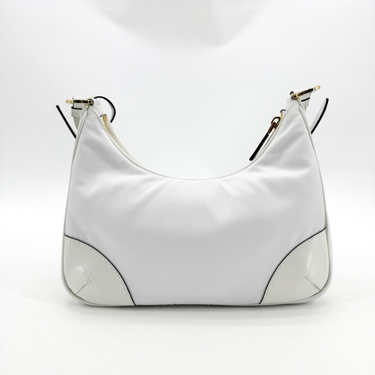 Prada Re-Edition 2004 Nylon And Leather White Nylon Shoulder Bag Bag (Pre-Owned)