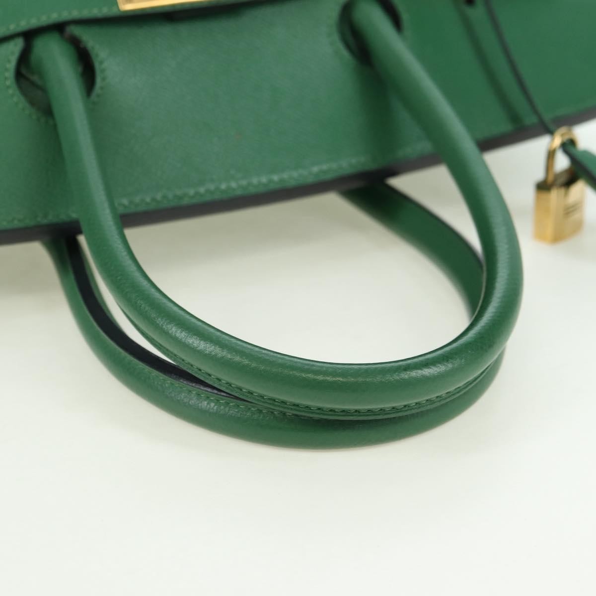 Hermes Birkin Green Togo With Gold Hardware Green Leather Handbag (Pre-Owned)