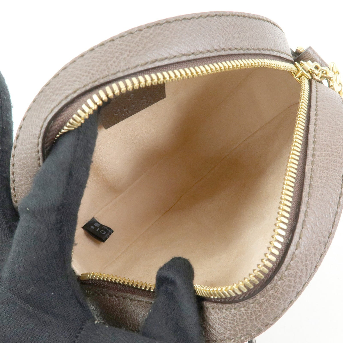 Gucci Ophidia Round Gg Coated Canvas Beige Canvas Shoulder Bag Bag (Pre-Owned)