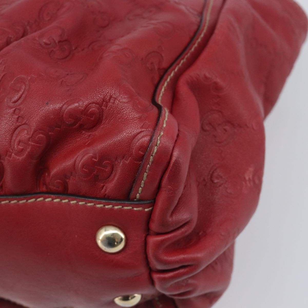 Gucci D Ring Guccissima Leather Red Leather Tote Bag Bag (Pre-Owned)