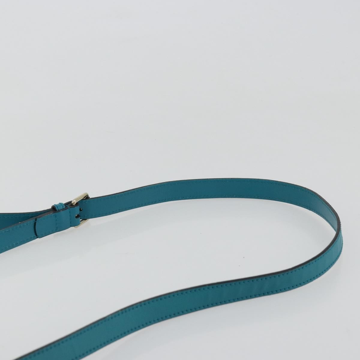 Gucci Bright Bucket Diamante Leather Blue Leather Shoulder Bag Bag (Pre-Owned)