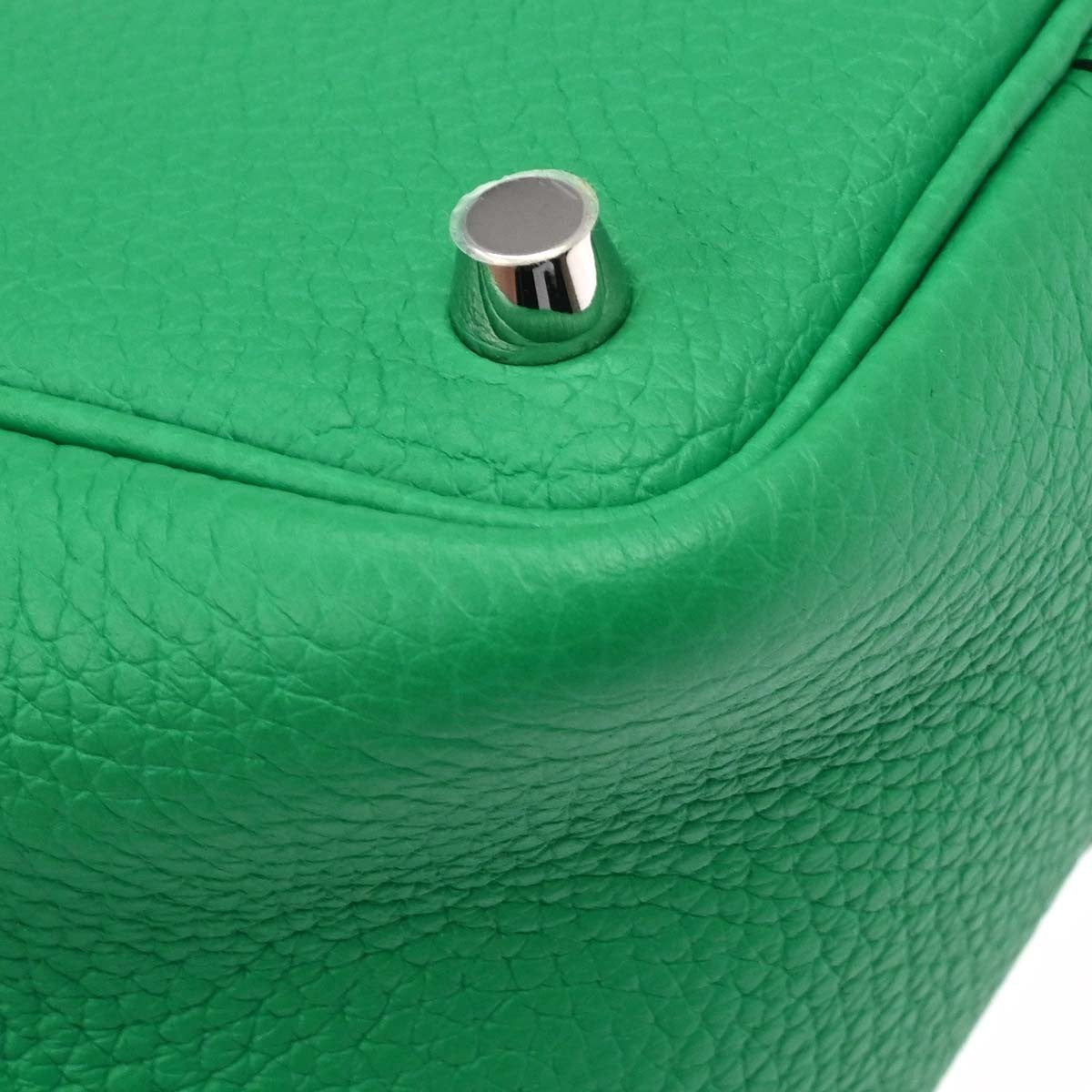 Hermes Picotin Lock Clemence Green Leather Handbag (Pre-Owned)