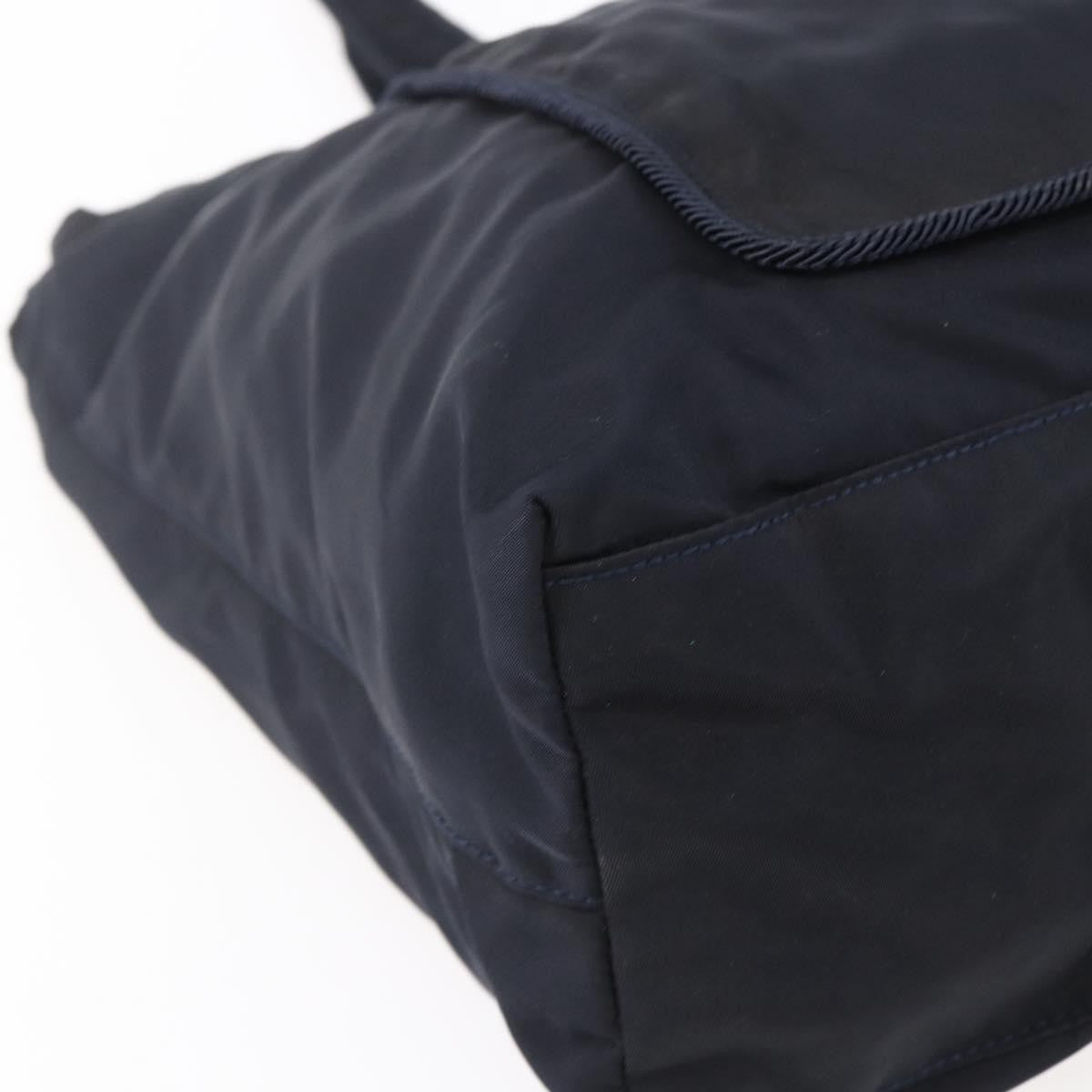 Prada Front Pocket Zip Tessuto Black Nylon Tote Bag Bag (Pre-Owned)
