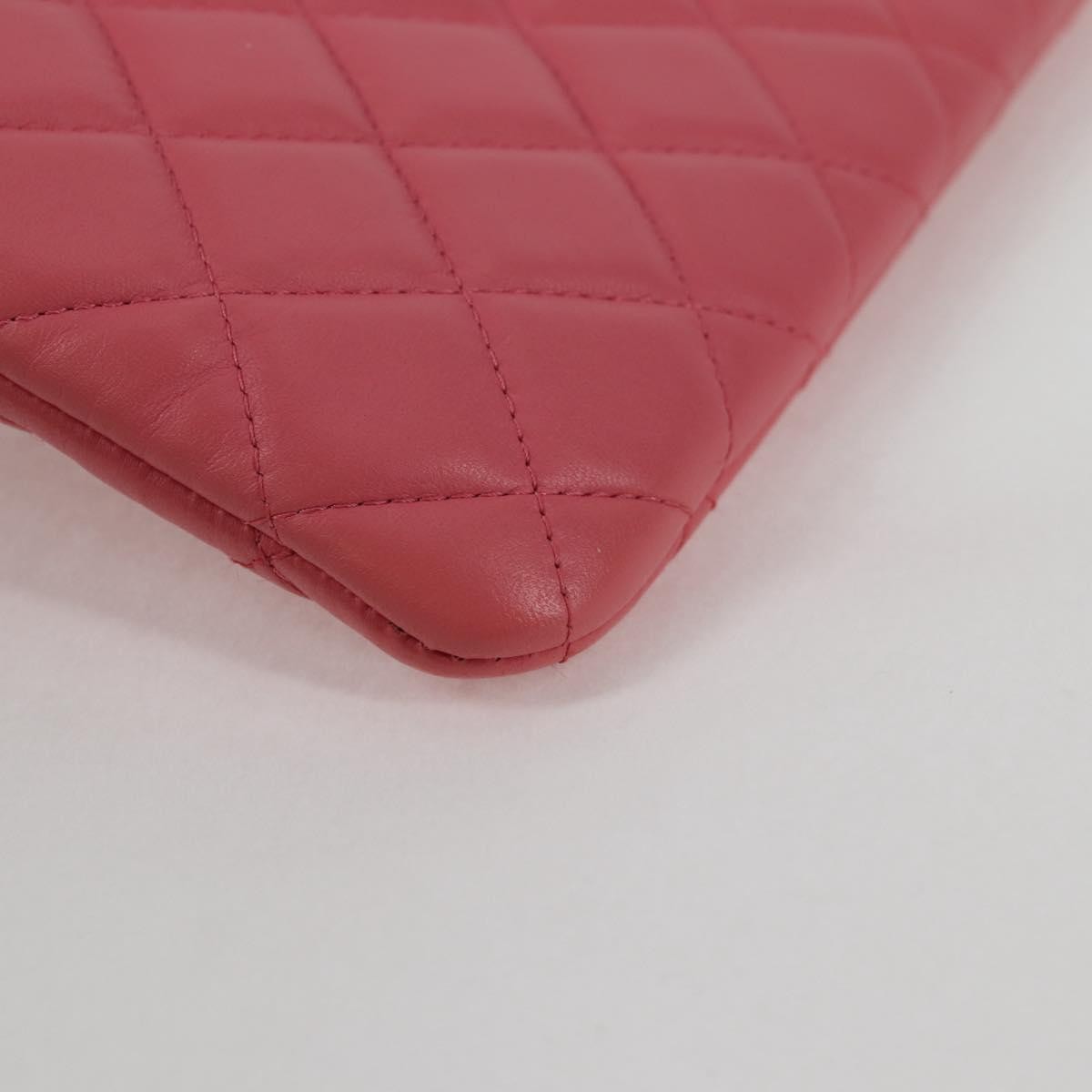 Chanel Cc Casino O Case Clutch Quilted Lambskin Pink Leather Clutche & Pouche Bag (Pre-Owned)