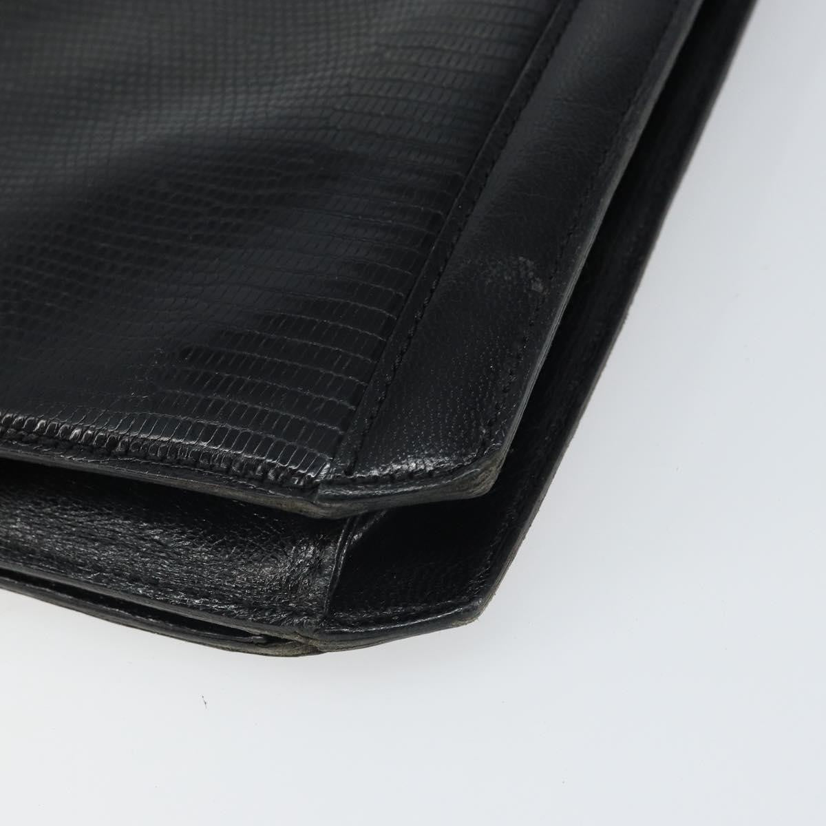 Saint Laurent Vintage Leather Black Leather Shoulder Bag Bag (Pre-Owned)