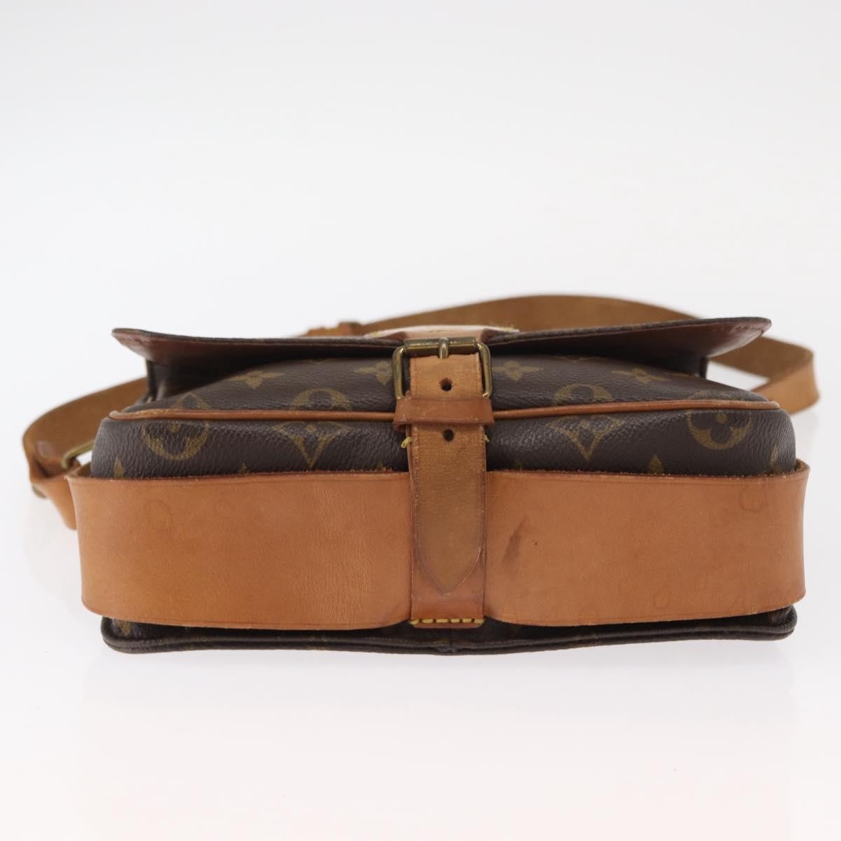 Louis Vuitton Cartouchiere Monogram Canvas Brown Canvas Shoulder Bag Bag (Pre-Owned)