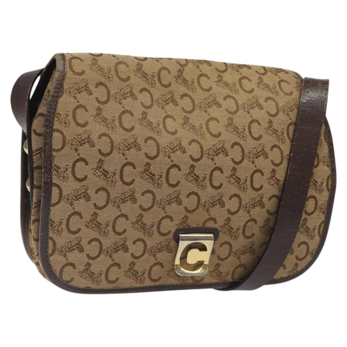 Celine C Sulky Canvas Brown Canvas Shoulder Bag Bag (Pre-Owned)