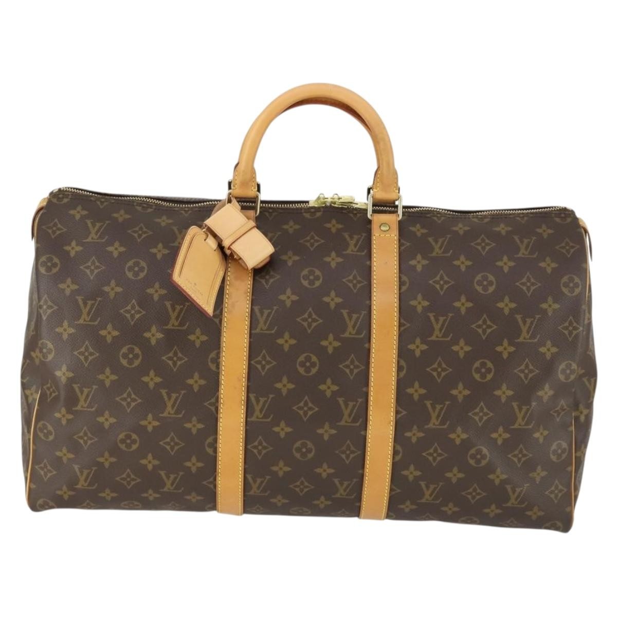 Louis Vuitton Keepall Monogram Canvas Brown Canvas Travel Bag Bag (Pre-Owned)