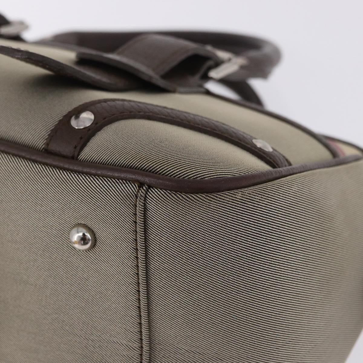 Burberry Nova Check Canvas Brown Canvas Handbag (Pre-Owned)