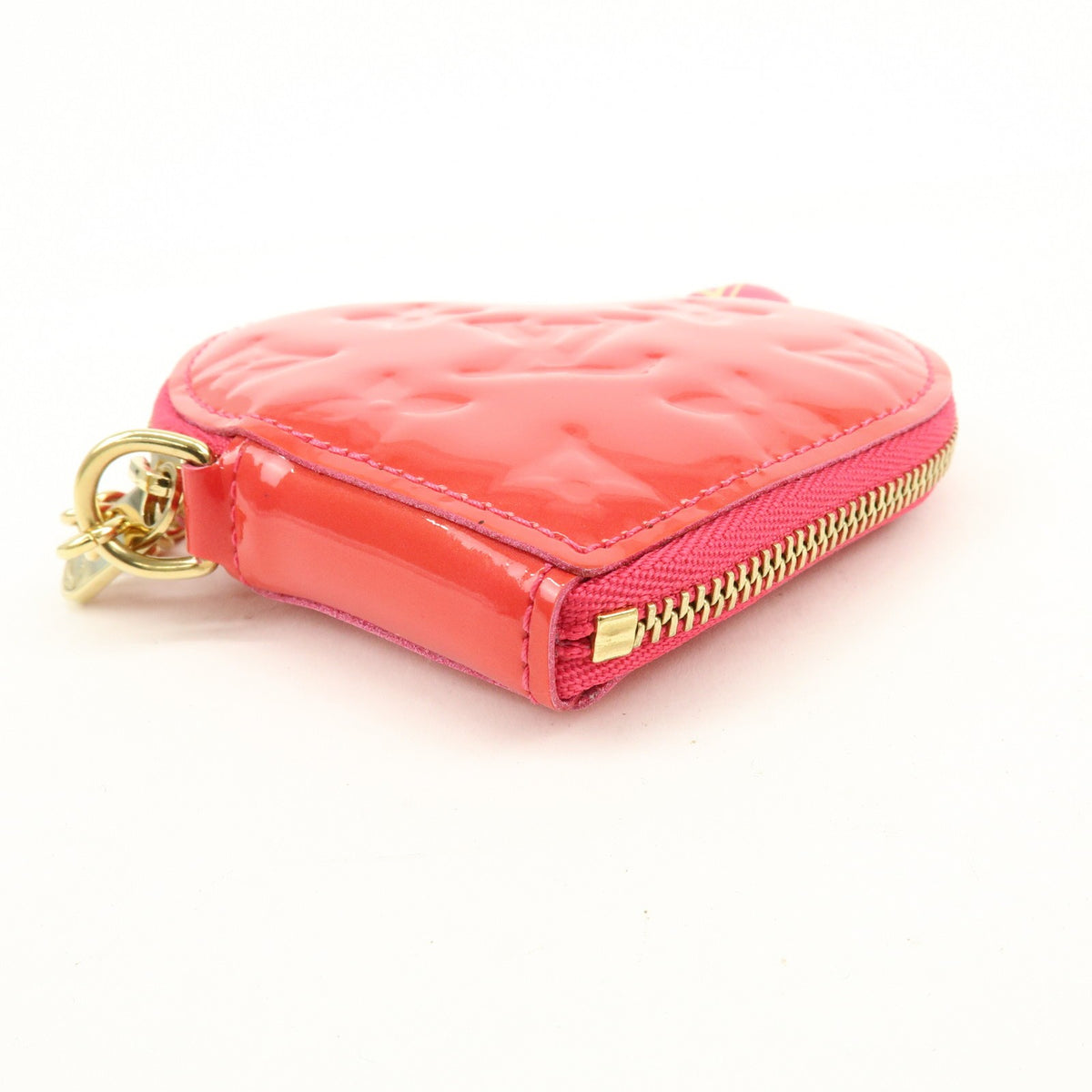 Louis Vuitton Heart Coin Purse Monogram Vernis Pink Patent_Leather Clutche & Pouche Bag (Pre-Owned)