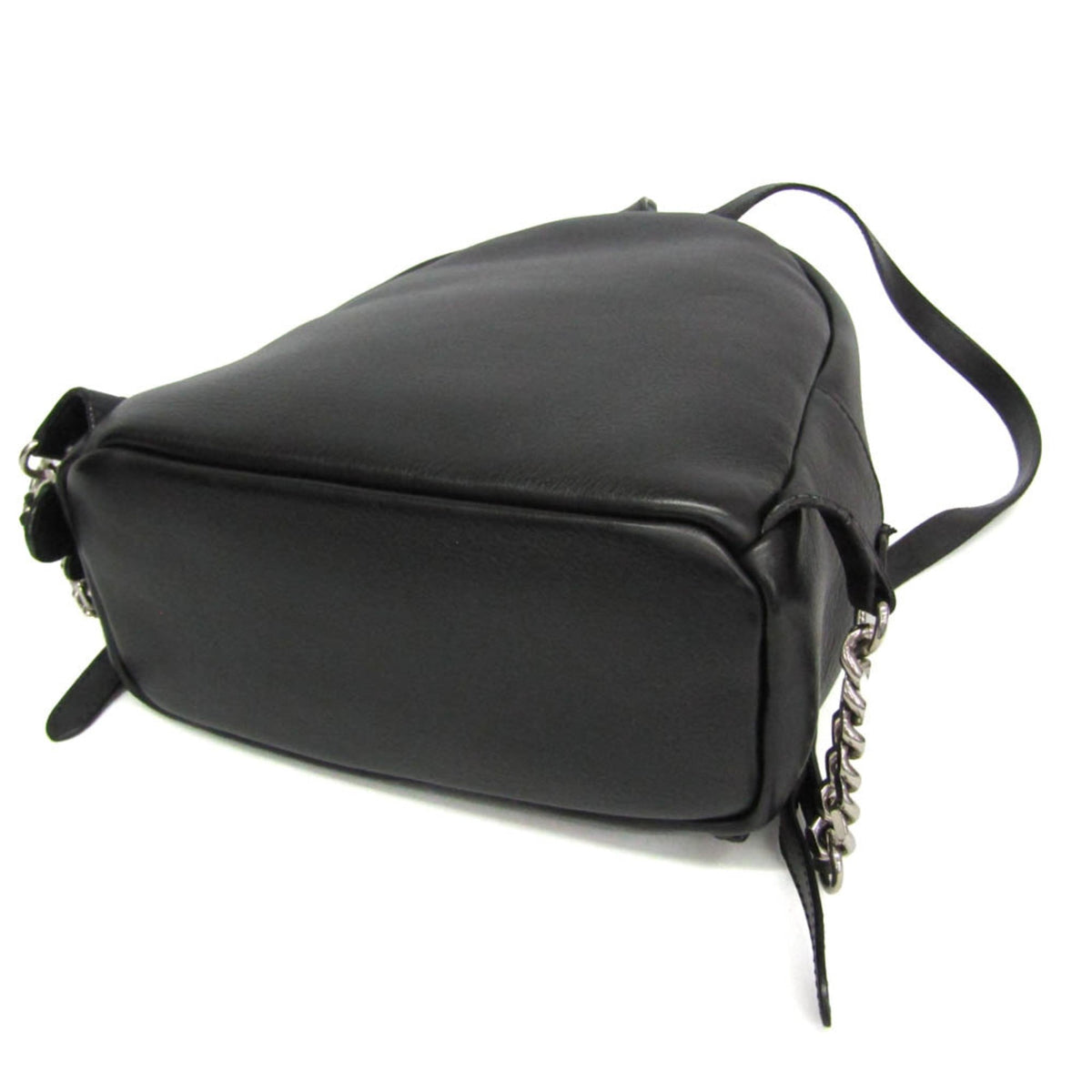 Fendi By The Way Leather With Crystals Black Leather Backpack Bag (Pre-Owned)