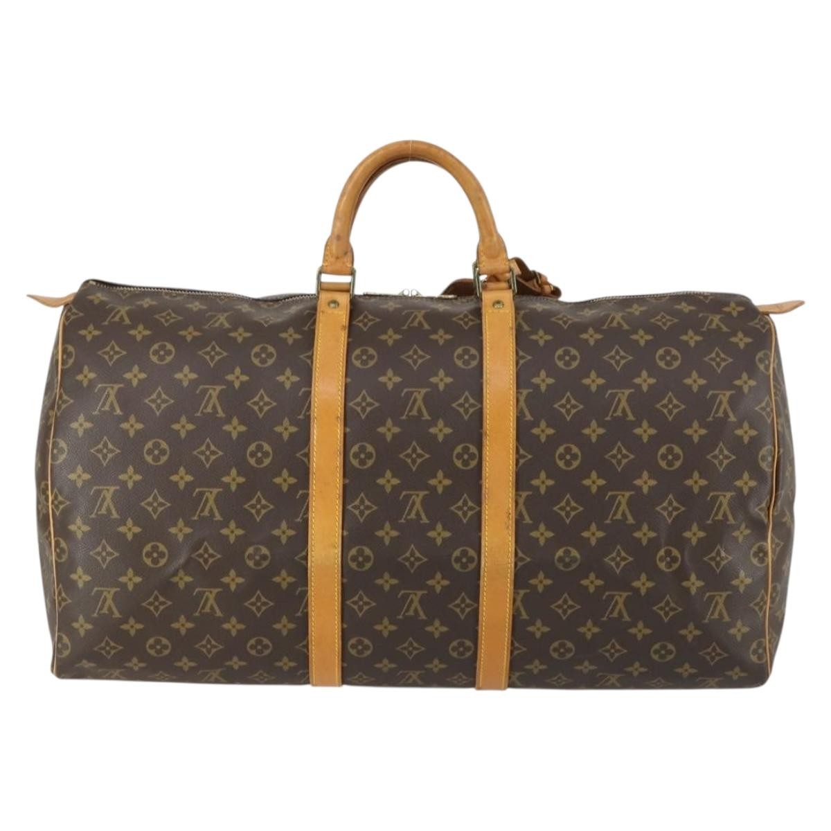 Louis Vuitton Keepall Monogram Canvas Brown Canvas Travel Bag Bag (Pre-Owned)