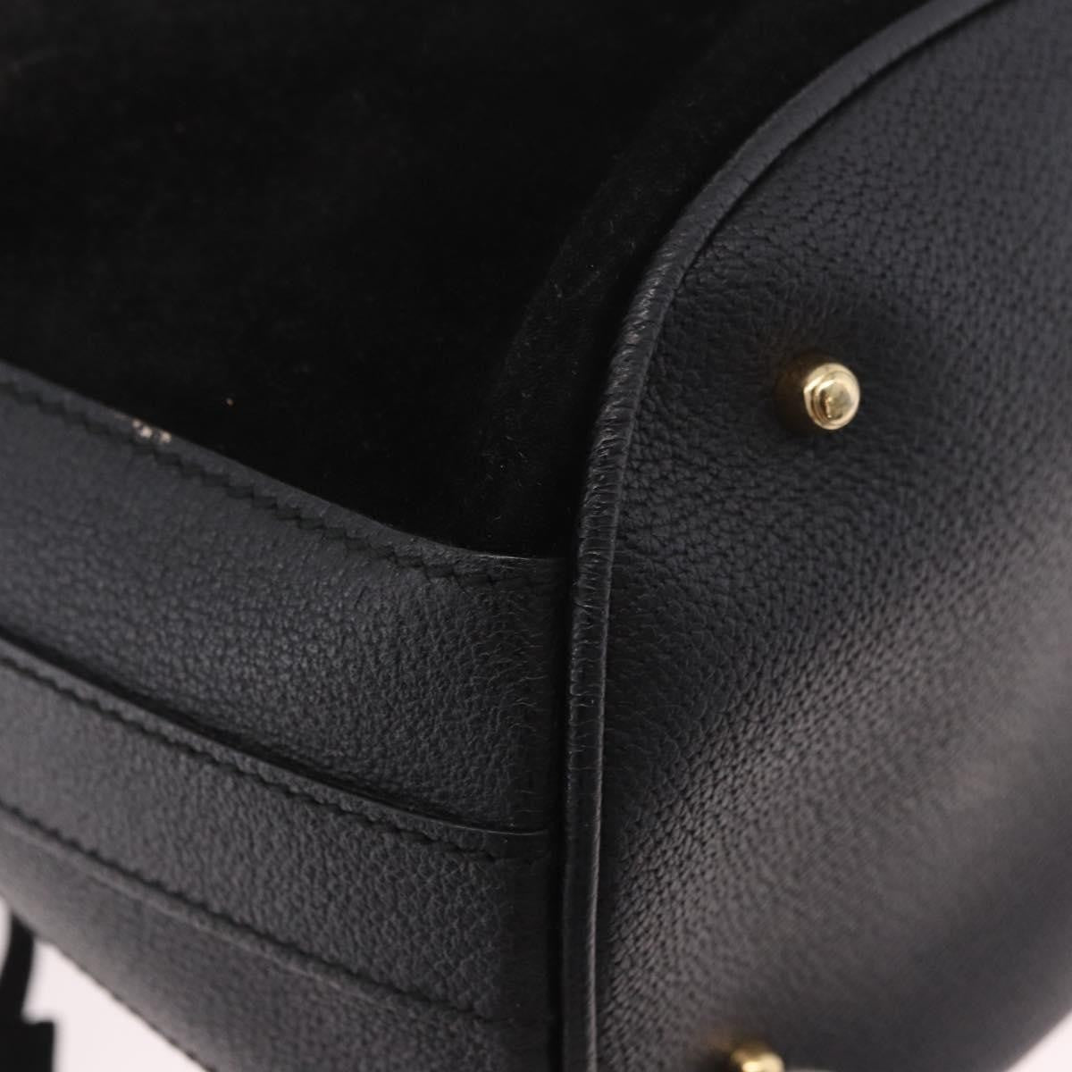 Gucci Vintage Bamboo Bucket Suede And Leather Black Suede Handbag (Pre-Owned)