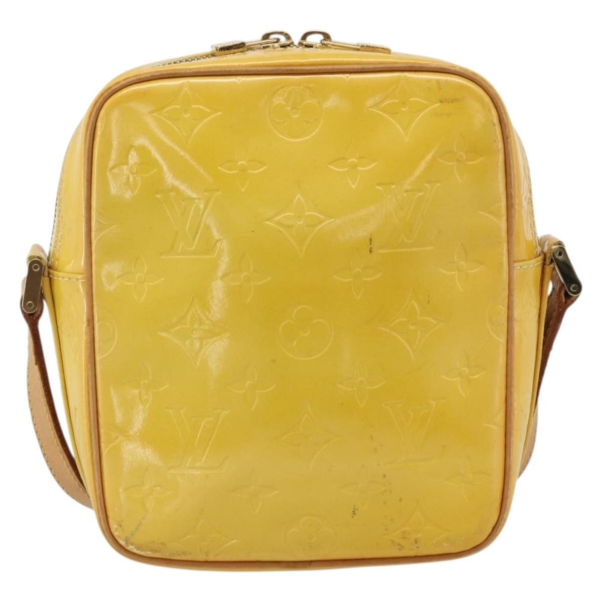 Louis Vuitton Wooster Monogram Vernis Yellow Patent_Leather Handbag (Pre-Owned)