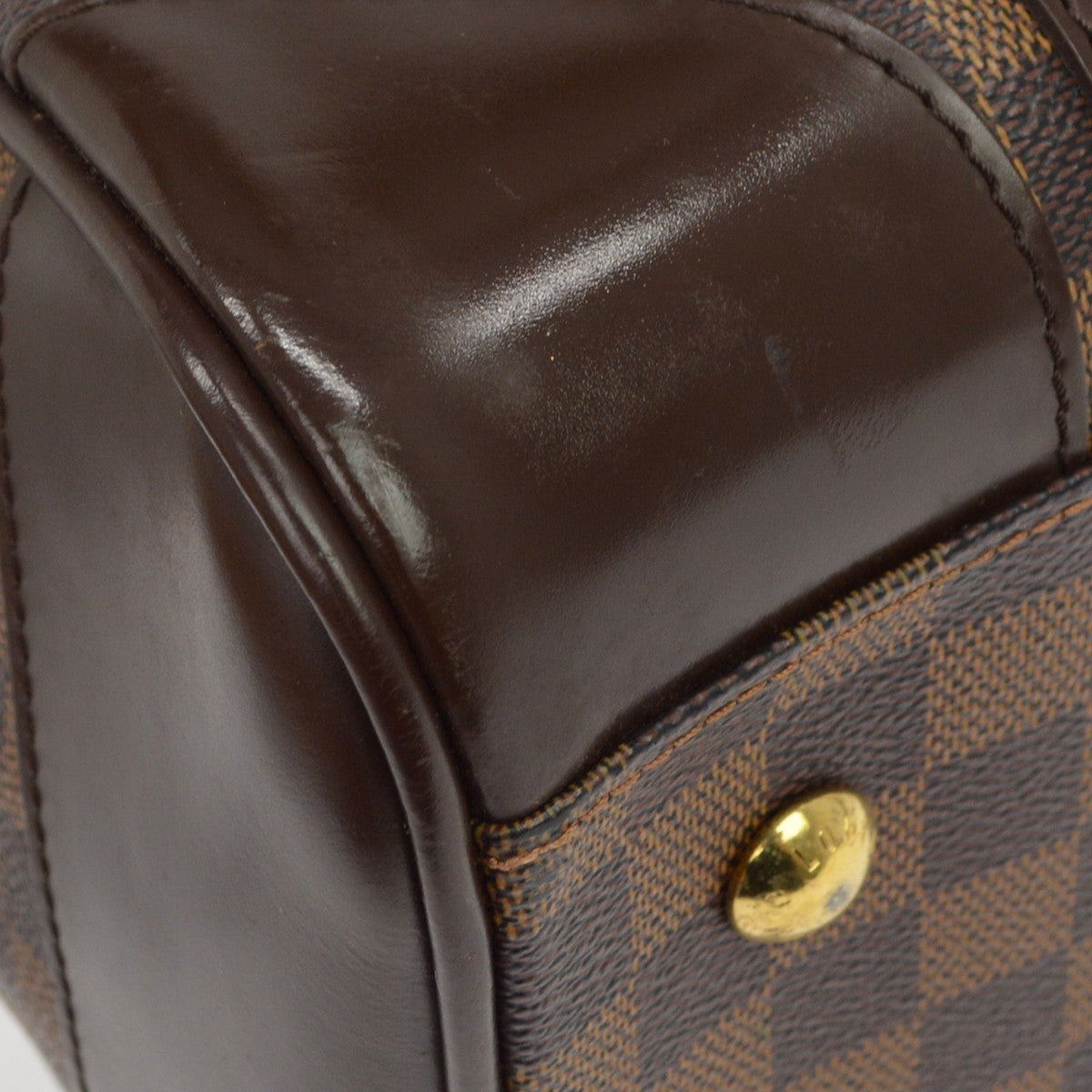Louis Vuitton Berkeley Damier Ebene Brown Canvas Handbag (Pre-Owned)