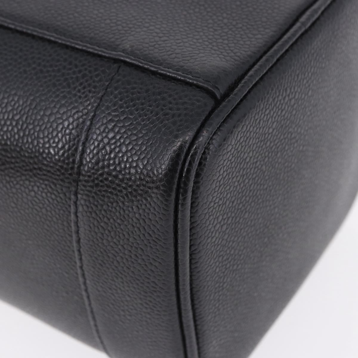 Chanel Vintage Timeless Vanity Case Caviar Black Calfskin Handbag (Pre-Owned)