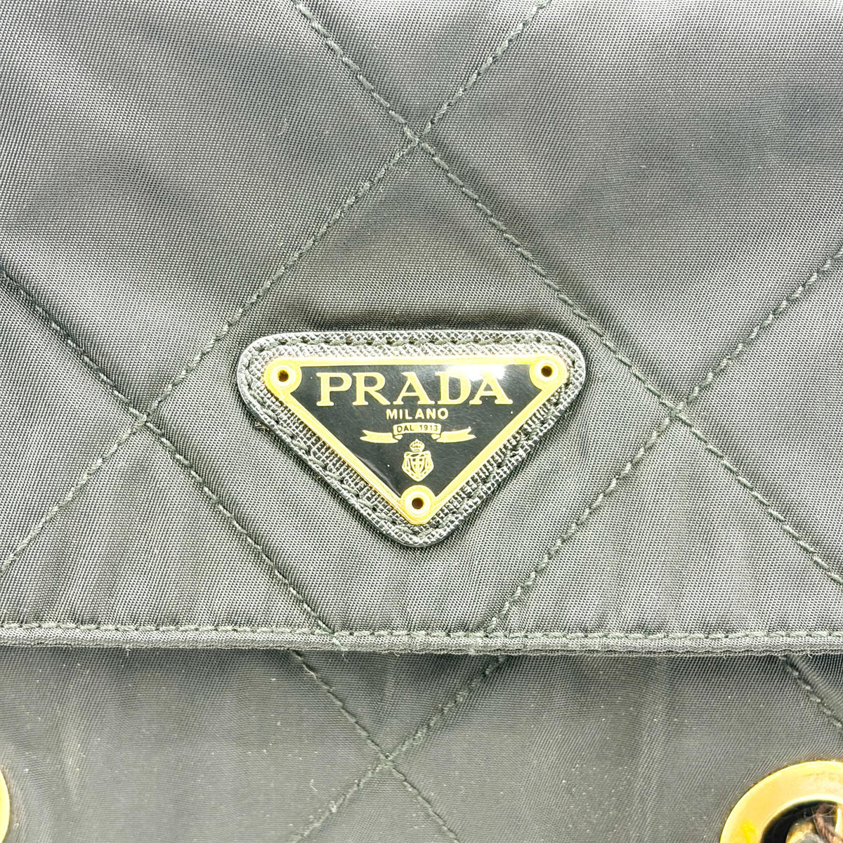 Prada Convertible Quilted Tessuto Black Nylon Shoulder Bag Bag (Pre-Owned)
