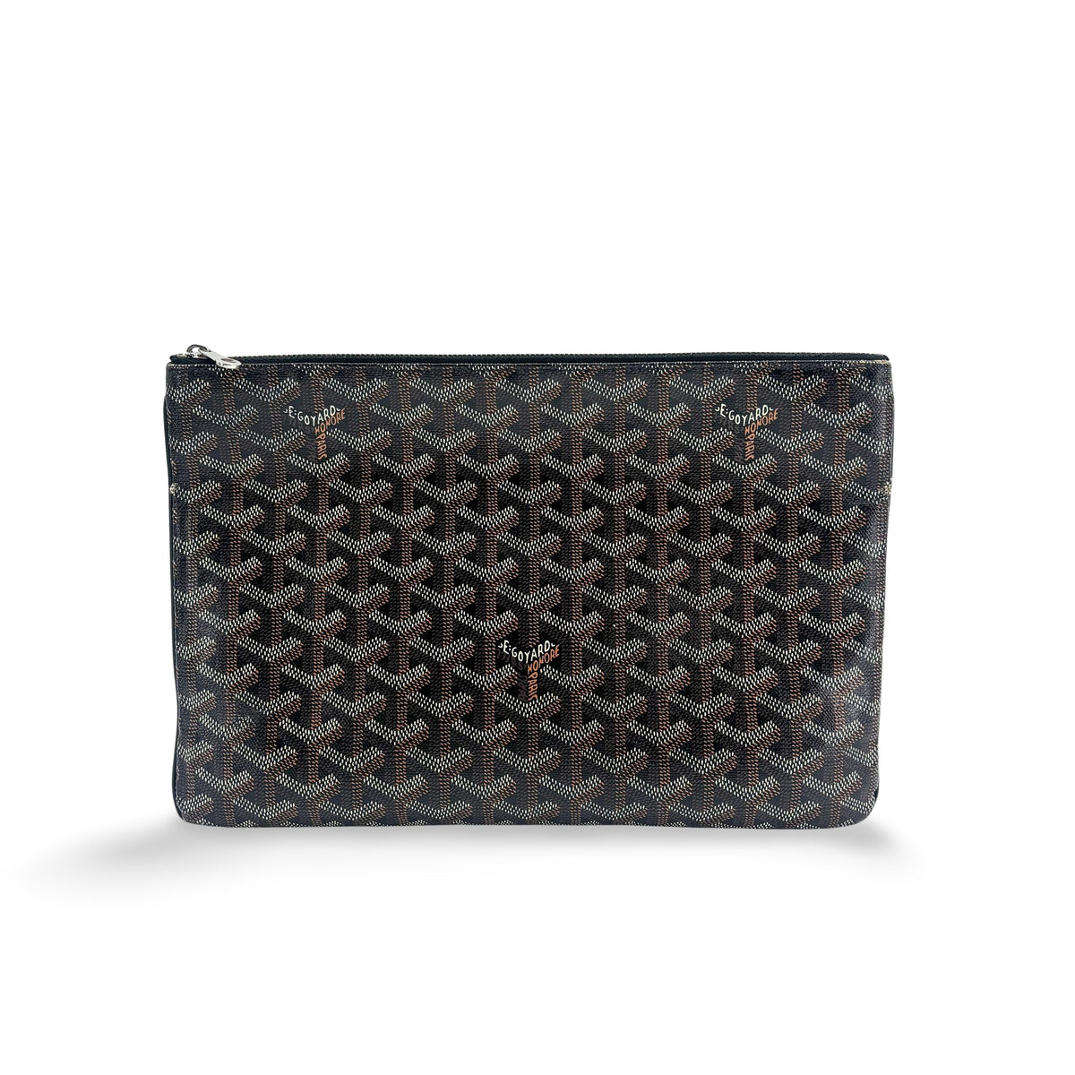 Goyard Senat Zip Coated Canvas Black Canvas Clutche & Pouche Bag (Pre-Owned)