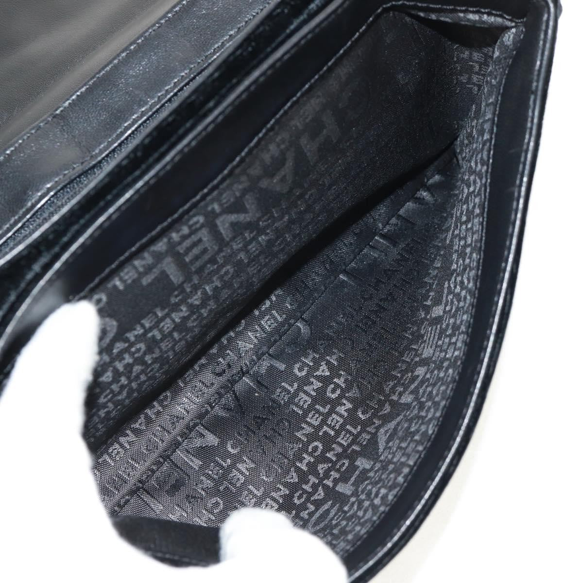 Chanel Camellia No.5 Chain Flap Velvet Black Velvet Shoulder Bag Bag (Pre-Owned)