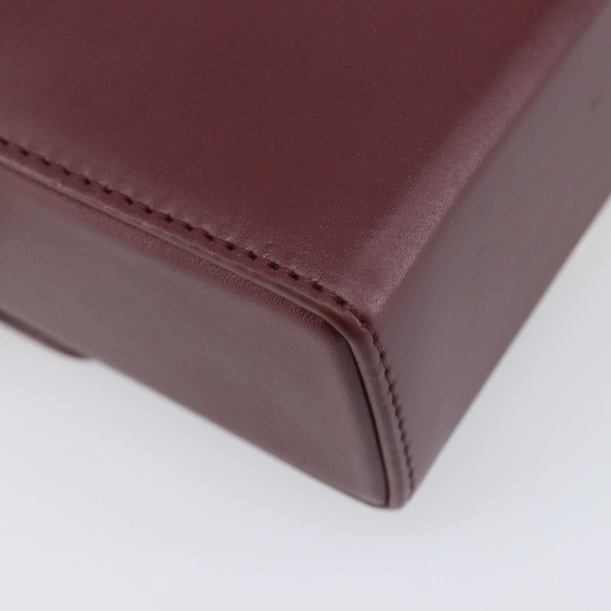 Christian Dior 30 Montaigne Box Leather Burgundy Leather Handbag (Pre-Owned)