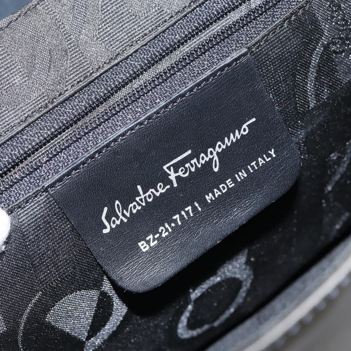Salvatore Ferragamo Vala Leather Black Leather Bag (Pre-Owned)