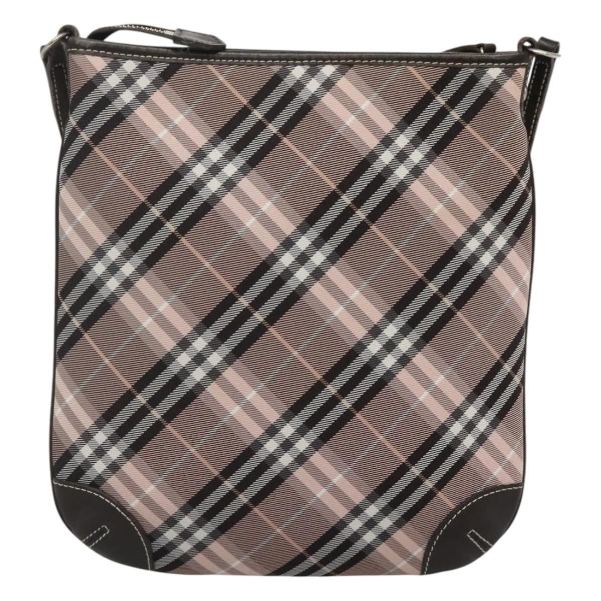 Burberry Nova Check Blue Label Canvas Pink Canvas Shoulder Bag Bag (Pre-Owned)