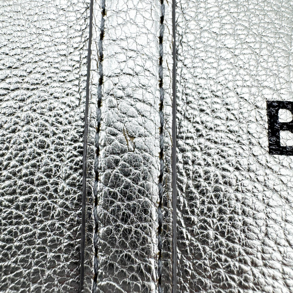 Balenciaga Everyday Patent Silver Leather Tote Bag Bag (Pre-Owned)